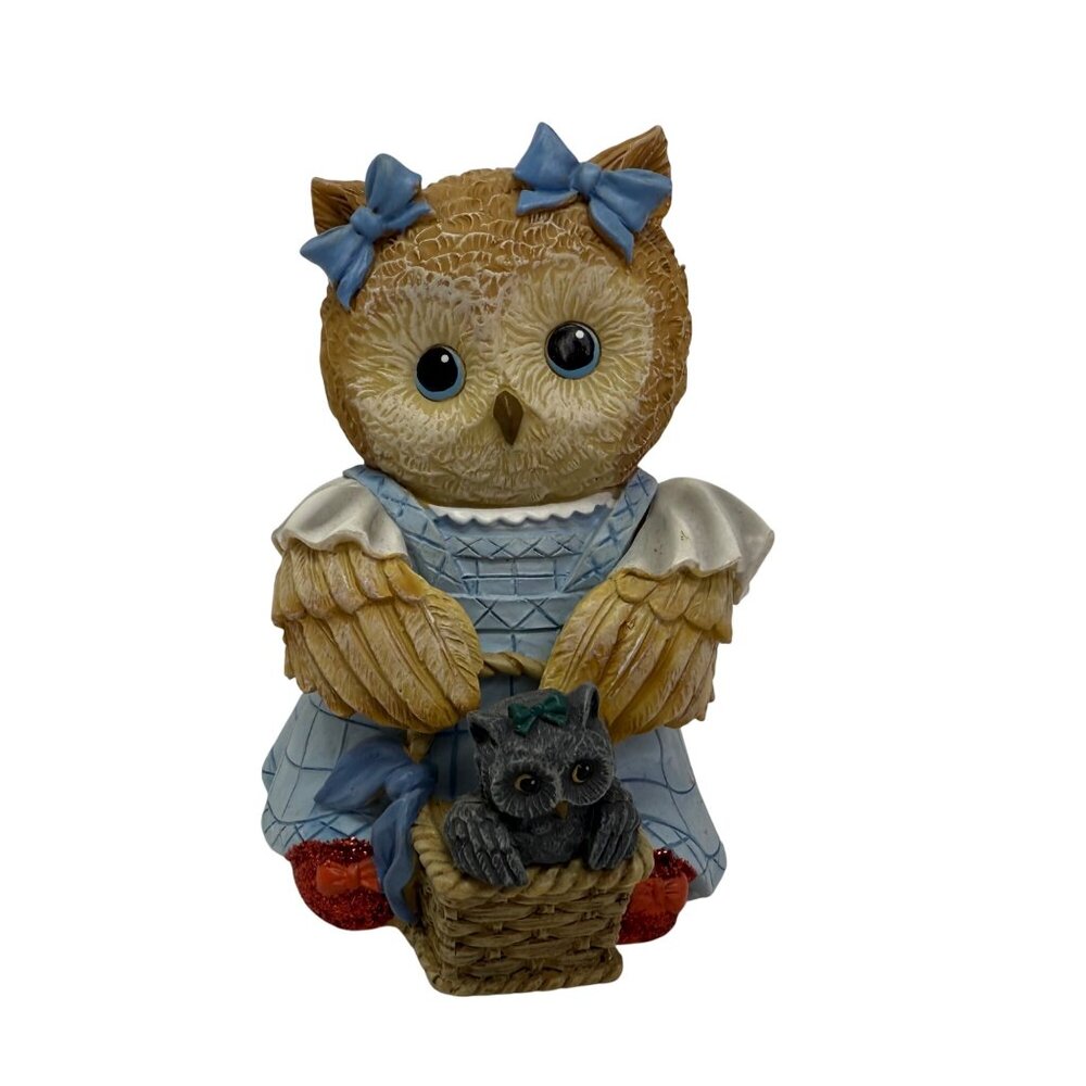 The Wizard Of Oz Dorothy And Toto Owl Figurine With Basket And Ruby Slippers